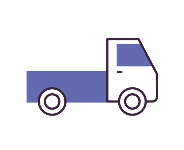 Icona camion viola — Vettoriale Stock