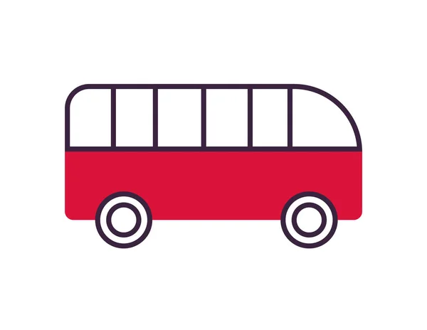 Rotes Bus-Symbol — Stockvektor