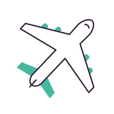 beyaz hava düzlemi simgesi