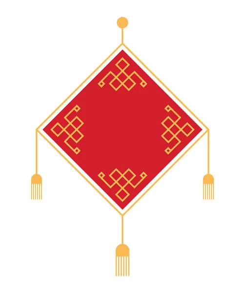 Asian ornament icon — Stock Vector