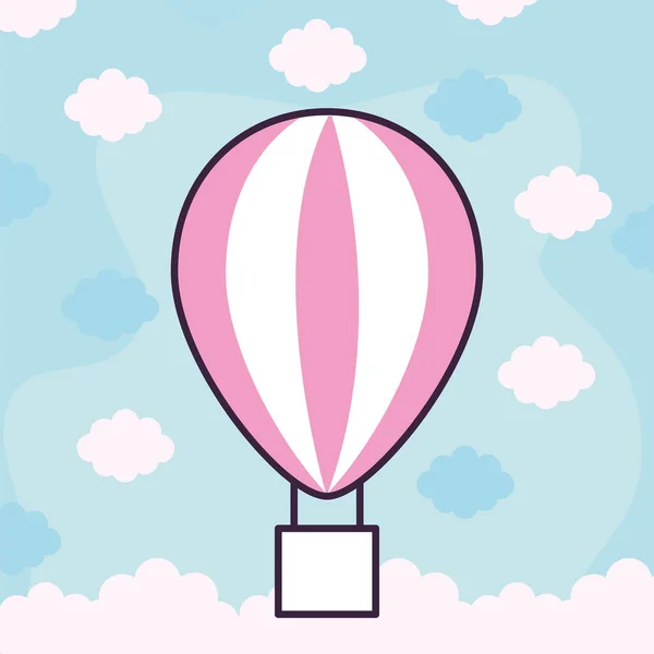 Ikona vzduchového balónu — Stockový vektor
