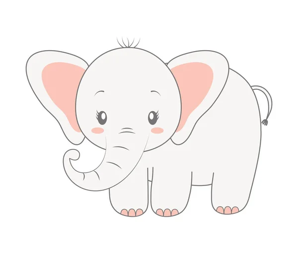 Illustrazione elefante bambino — Vettoriale Stock