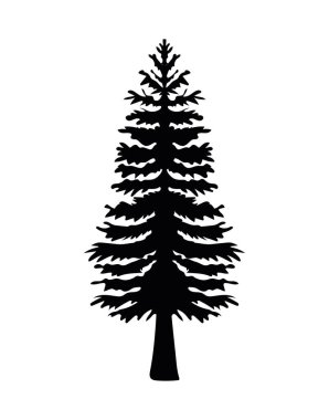 ağaç silueti izole