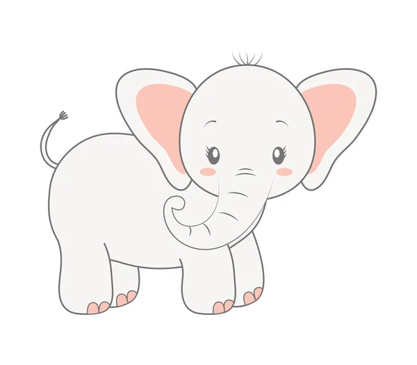 Cute elephant illustration — Stock Vector