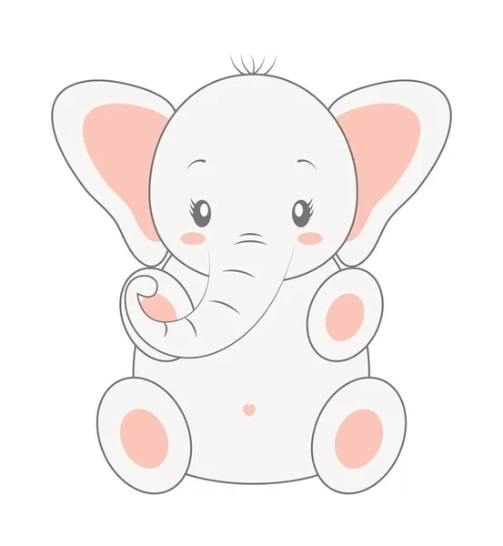 Icône d'éléphant mignon — Image vectorielle