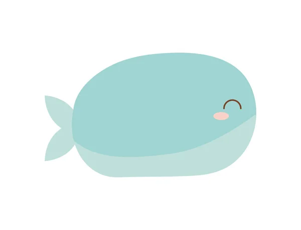 Lindo bebé ballena — Vector de stock