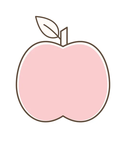 Ροζ εικονίδιο μήλου — Διανυσματικό Αρχείο