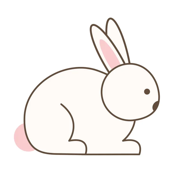 Cute pink rabbit — Stock Vector
