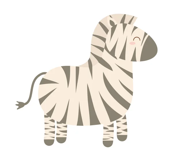 Cute zebra icon — Stock Vector