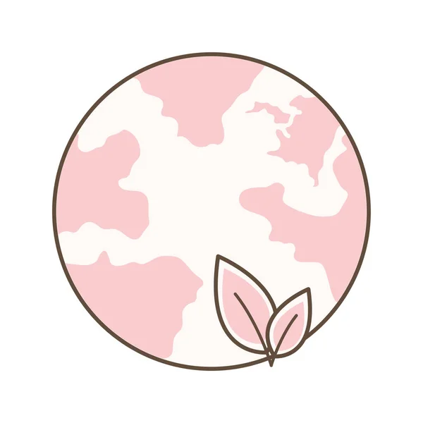 粉红行星地球 — 图库矢量图片