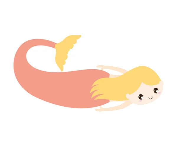 かわいい人魚のアイコン — ストックベクタ