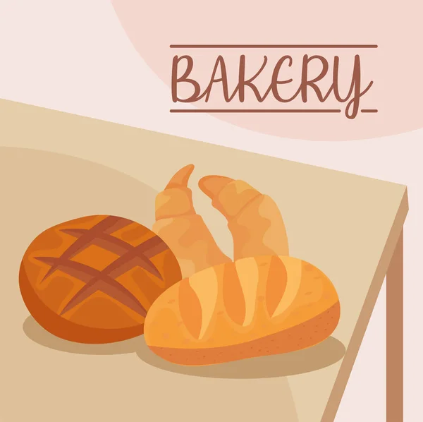 Bakery bread cartel — Stock Vector