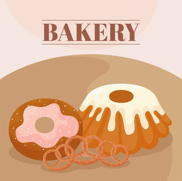 Panadería tarjeta de pan — Archivo Imágenes Vectoriales