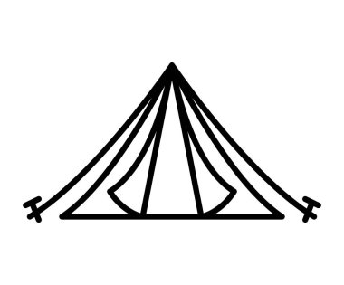 çadır siluet simgesi