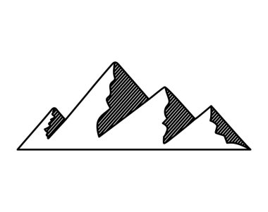 Güzel dağ silueti.