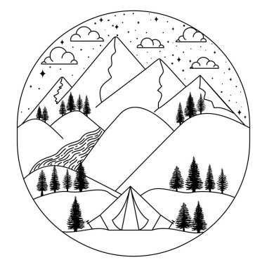 Güzel peyzaj amblemi