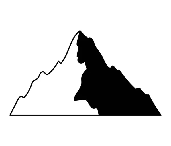 Horská silueta ilustrace — Stockový vektor