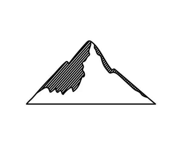 Bonito diseño de montaña — Vector de stock