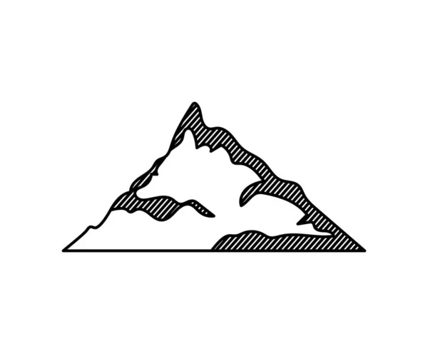 Ícone de montanha agradável — Vetor de Stock