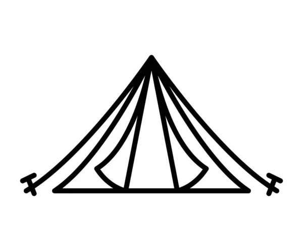 Ícone de silhueta tenda — Vetor de Stock