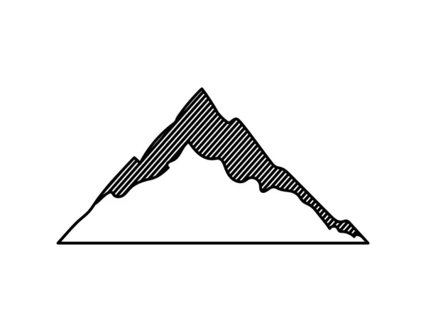 Lindo montaña ilustración — Vector de stock