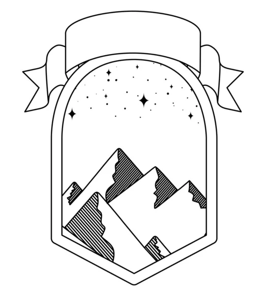 Lindo montañas insignia — Archivo Imágenes Vectoriales