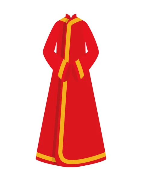 Красивое китайское платье — стоковый вектор
