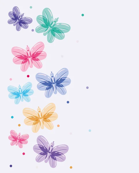 Design balónků motýlů — Stockový vektor