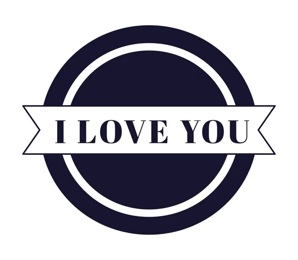 Love you design — Stock Vector