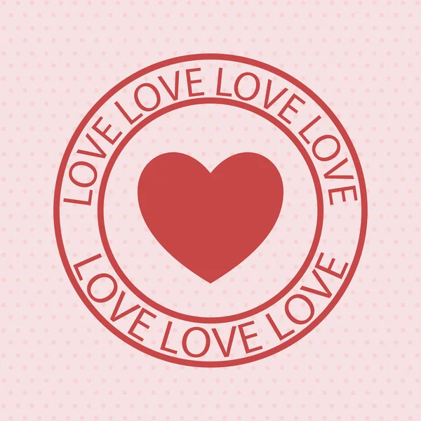 Colored love stamp — Stock Vector