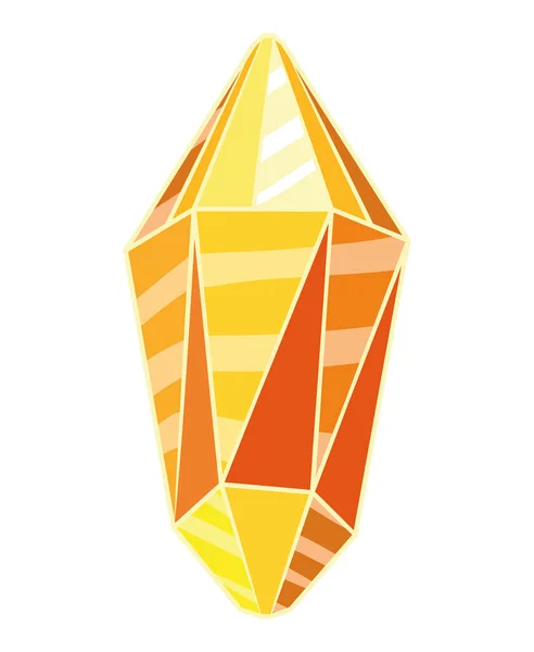 Cristal topaze mignon — Image vectorielle