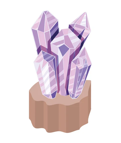 Amethyst-Symbole gesetzt — Stockvektor