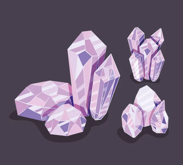 Amethyst-Symbolpaket — Stockvektor