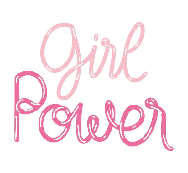 Girl power lettering — Stock Vector