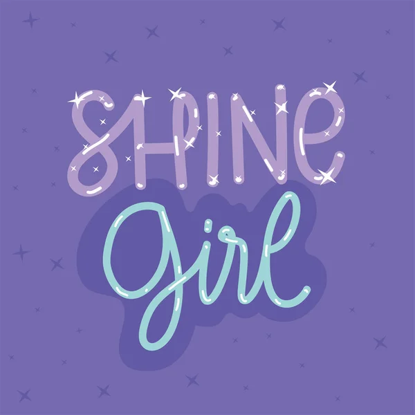 Shine girl phrase — Image vectorielle