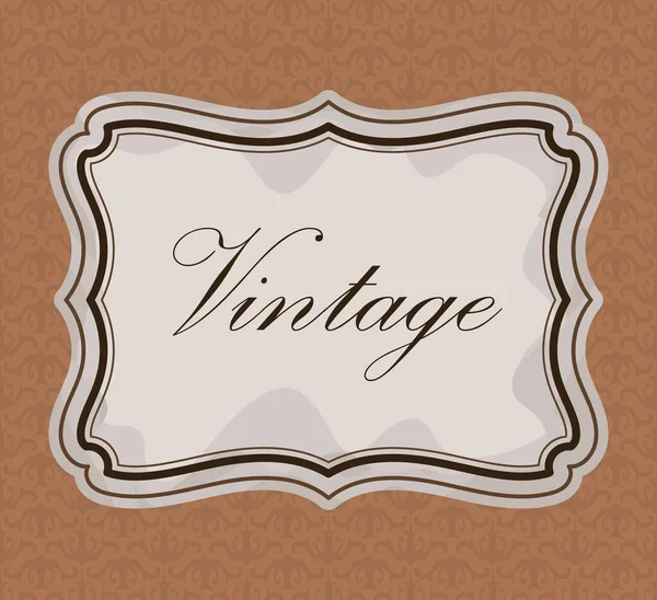 Weißes Vintage-Label — Stockvektor