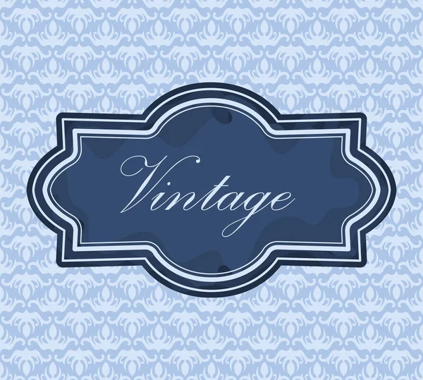 Étiquette vintage bleue — Image vectorielle