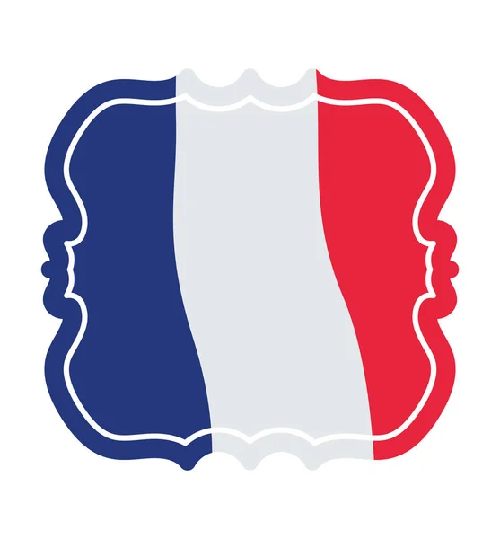 Representación de sellos franceses — Vector de stock