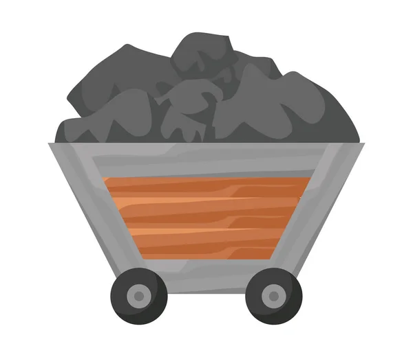 Mining car design — Stock Vector