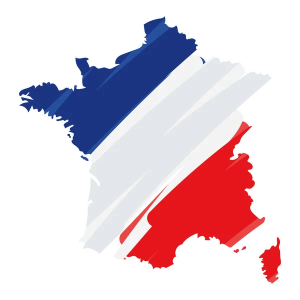 France conception de carte — Image vectorielle