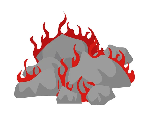 Diseño de carbón quemado — Vector de stock
