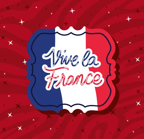 Vive la france citaat — Stockvector