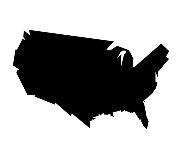 Usa silhouet kaart — Stockvector