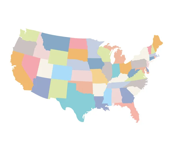 США карта ілюстрація — стоковий вектор