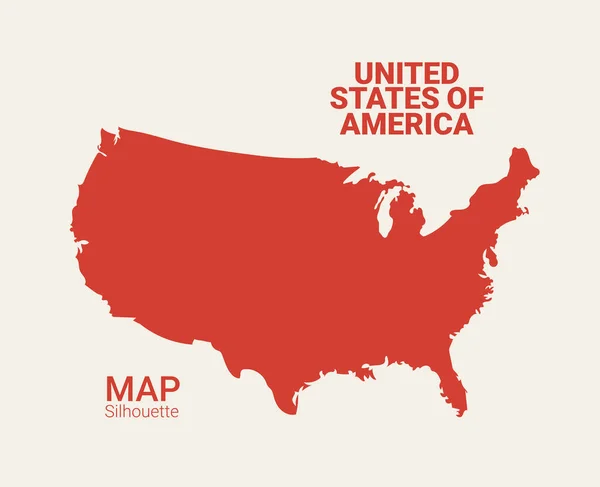EEUU map representation — Stock Vector