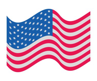ABD bayrak illüstrasyonu