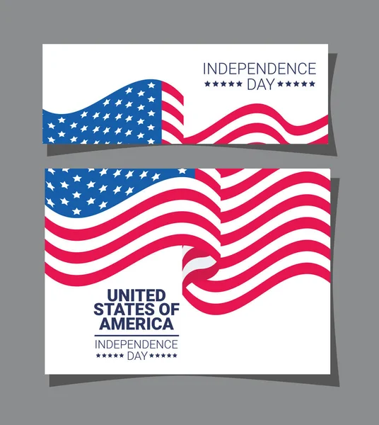 Usa independence poster — Stock Vector