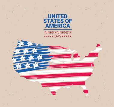 ABD bayraklı harita