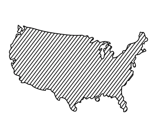 Usa map representation — Stock Vector