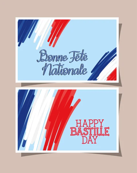 Posters bastille day — Stock Vector